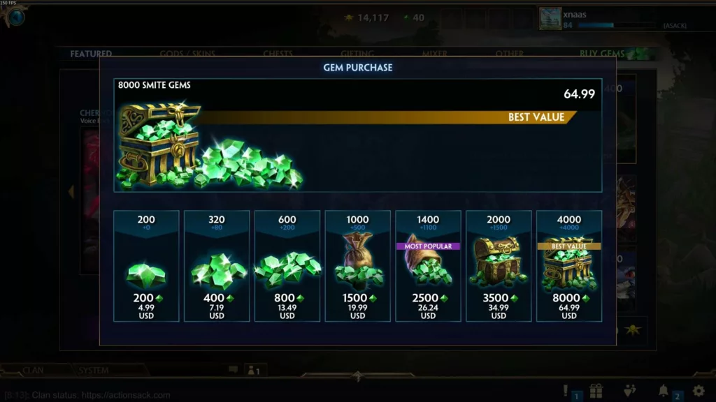 free smite gems